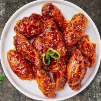 Have Some Seoul Wings · Fresh chicken wings, fried until golden brown, and tossed in soy sauce, brown sugar, honey, ...