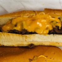 Original Philly Cheesesteak · Beef or chicken. Original includes: cheese whiz or provolone cheese and onions. Add banana o...