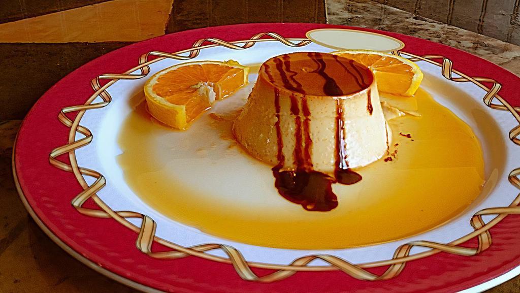 Flan · The most delicious dessert! Custard with a layer of soft caramel on top topped with our butter caramel sauce. Simply amazing!