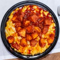Buffalo Chicken Mac & Cheese · Full pound. Made to order elbow mac and cheese with a Wisconsin Cheddar Cheese Sauce, Buffal...