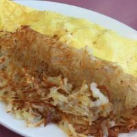 Western Omelette · Diced ham, green peppers, onions, and American cheese.
