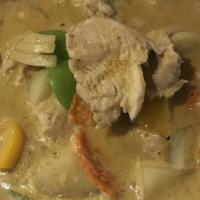 Yellow Curry · Spicy  yellow curry cooked with coconut milk, potatoes, onions and your choice of meat.