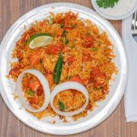 Paneer 65 Biryani · Fried Paneers cubes cooked in basmati rice with special herbs and spices.