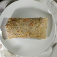 Burrito Carne Asada · Grill steak, cilantro rice, black beans, shredded cheese, and fresh guacamole.