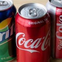 12 Oz Can Soda · Coke, Diet Coke, and Sprite