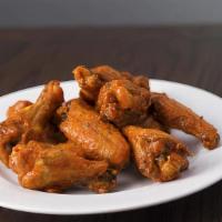 Jumbo Wings · Rosati's bone-in wings are tossed in your choice of Hot, BBQ, Sweet Red Chili or Garlic Parm...