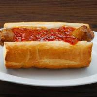 Italian Sausage Sandwich · Mild sausage link with marinara sauce or au jus on French bread.