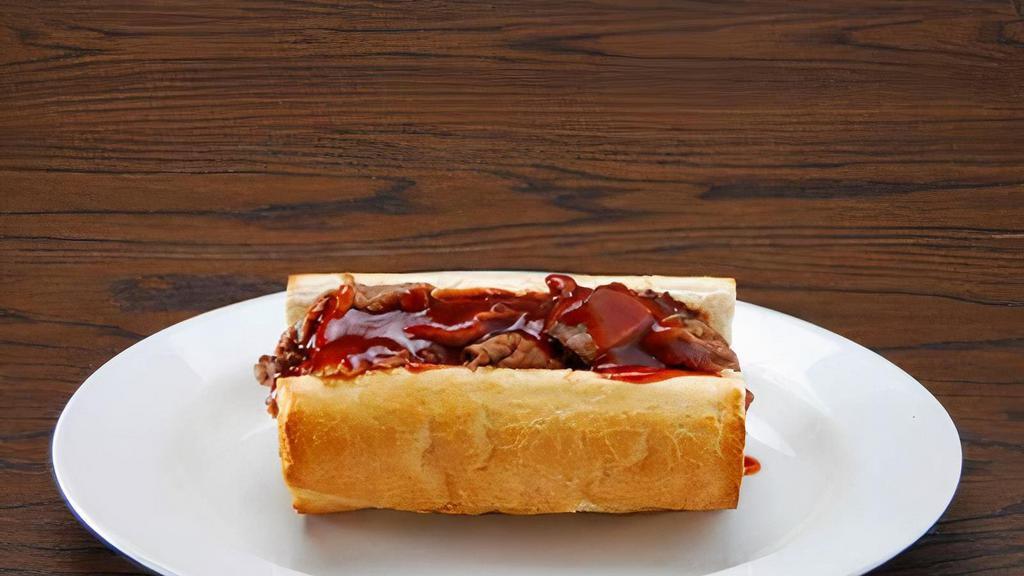 Bbq Beef Sandwich · Italian beef with BBQ sauce on French bread.