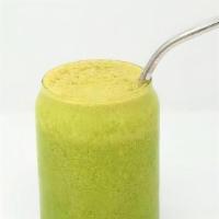 Lean Green  · Peanut Butter + Banana + Spinach + Honey + Almond Milk + Orange Juice blended together for a...