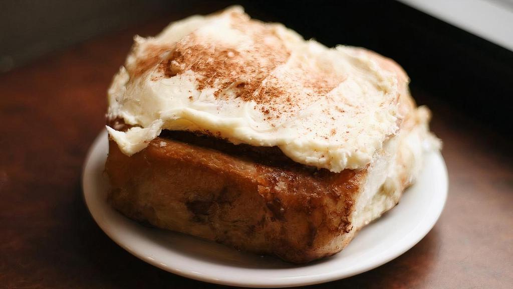 Cinnamon Roll (Frosted) · Homemade frosted cinnamon roll from The Filling Station. Baked fresh daily!