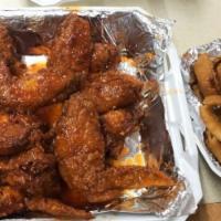 Wing Combo And Any Sauce (6 Pieces) · Side and water