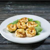 Shrimp · Six shrimp marinated and char-grilled, a perfect addition to any salad or steak.
