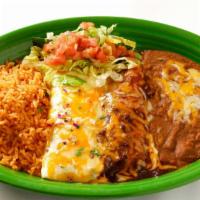 Enchiladas Especial · Choose two seasoned ground beef, ranchero chicken or creamy spinach artichoke enchiladas smo...