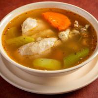 Caldo De Pollo · Chicken soup.
