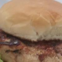 Grilled Bacon Chicken Sandwich · Boneless skinless chicken sandwich.