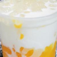 芒果奶冻摇摇奶 /  Mango Fresh Milk With Coconut Pudding · 