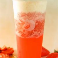 芝士云顶红莓莓 / Strawberry Jasmine Green Tea With Cheese Foam · Large