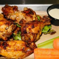 Smoked Wings · This is a kbc favorite, mesquite infused served with carrots, celery and ranch naked, kbc sa...