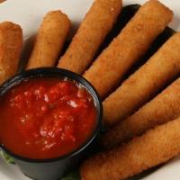Fried Mozzarella · Deep fried battered mozzarella served with side of marinara sauce, ranch dressing or honey m...