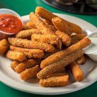 Breaded Zucchini · ABOVE 3 APPETIZERS SERVED WITH MARINARA OR RANCH DRESSING.