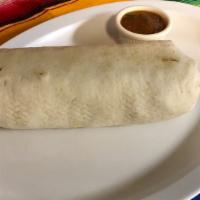 Burritos · Choice of chicken, ground beef, barbacoa or carnitas 
Choice of Mexican rice or lime rice, b...