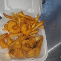 Fish Combo Dinners · Your choice of 2 items

2 Catfish, 2 Jack Salmon, 2 Buffalo Fish, 2 Perch, 3 Wings, 2 Chicke...