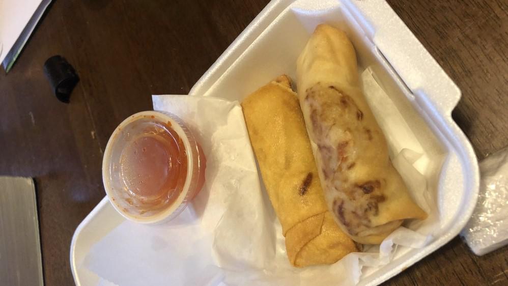 Chicken Spring Roll · Deep-fried homemade egg rolls filled with shredded vegetables and chicken. comes with 2 egg rolls.