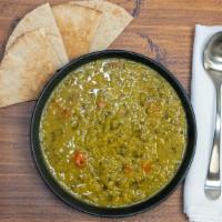 Pea Soup · A vegetarian soup made with split peas and fresh vegetables.
