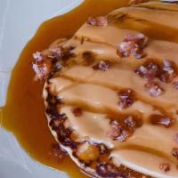 The King Sans Banana · Sweet Cream Batter, Peanut Butter Bacon Drizzled with Bourbon Maple Glaze