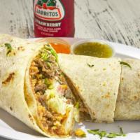 Pollo / Grilled Chicken Burrito · Flour tortilla (10 inches) 
Rice, beans, grilled chicken. shredded cheese, lettuce, pico de ...