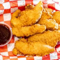 Chicken Strips · Boneless chicken strips, expertly breaded and deep fried to perfection.