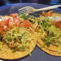Chicken Taco · Corn tortillas, cheese, lettuce, pico de gallo
