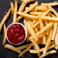 Vw'S French Fries · Basket of French fries served with ketchup.