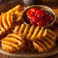 Waffle Fries · Delicious fries, cut in a waffle pattern, and fried to perfection.