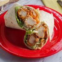 Crispy Asian Chicken Wrap · Signature house wrap prepared with Crispy chicken tenders, mixed greens, cabbage, green onio...
