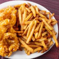 Hand-Dipped Fish And Chips Dinner · with fries and tossed salad or coleslaw.