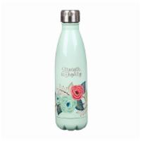 Mint Floral Stainless Steel Water Bottle · 