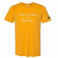 Mac & Cheese Is Self-Care Tee · Adult sizes.  Tee Color : Yellow
Mac & Cheese Is Self-Care tee is made from 100% combed ring...