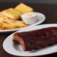 Half Rosati'S Famous Baby Back Ribs · A full rack of ribs, baked in own secret barbecue sauce. Served with french fries and garlic...