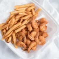 Kids Shrimp · It comes with ten medium shrimp, fries, and drink.