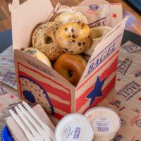 Bundle Of Bagels & More · Baker's dozen and (two)-1/2 lb. containers of cream cheese in a convenient grab-n-go box wit...