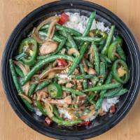 Chicken With String Beans · Spicy. Dish is hot and spicy but you can request mild.