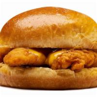 Crispy Chicken Burger No Cheese · Includes Brioche Bun,  and Crispy Chicken (Add your favorite toppings below)