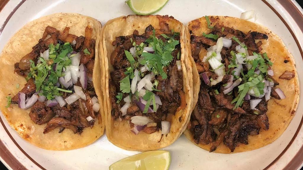 Taco A La Carta · Your Choice of: steak, al pastor, carnitas, tongue, tripes, barbacoa, chorizo, chicken, ground beef or pork. (rice and beans are not included).