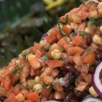 Lebanese Salad · Lettuce, tomatoes, cucumbers, garlic, & house dressing.