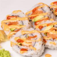 Spicy Salmon Roll · Salmon + Avocado + Cucumber + Spicy Mayo