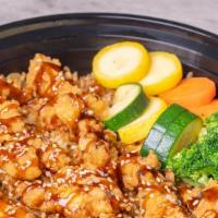 Crispy Chicken Bowl · Crispy Chicken + Steamed Rice or Fried Rice + Cucumber + Carrot + Lettuce + Teriyaki Sauce +...