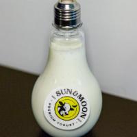 Drinkable Yogurt In Light Bulb · Milk, sugar, yogurt culture.
