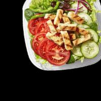 Grilled Chicken  (130 Cals) · Beautiful in its simplicity. Tender grilled chicken on a bed of fresh lettuce topped with to...
