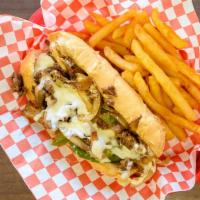 Philly Cheese Steak · Onions, green peppers, tomato, mushrooms, mayonnaise.